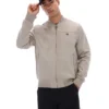 Vintage Khaki Dean Full Zip Faux Suede Jacket