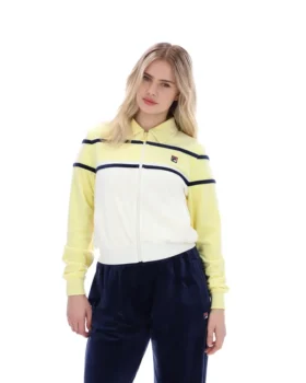 Wax Yellow Giovana Cropped Zip-Up Top