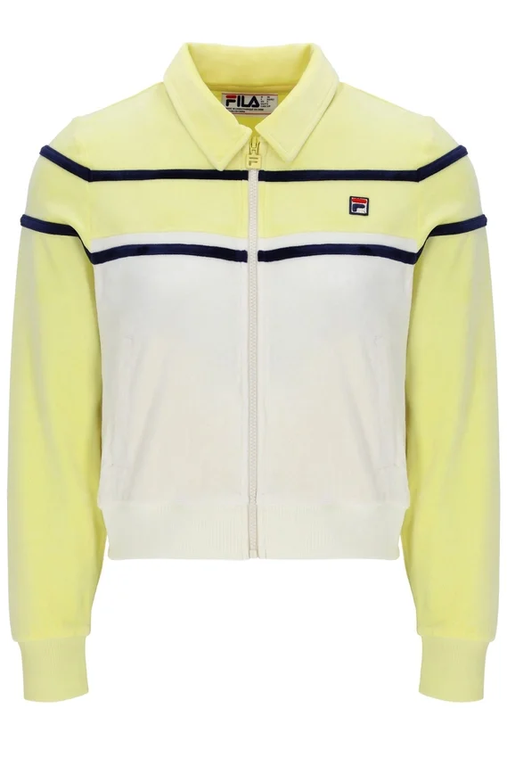 Wax Yellow Giovana Cropped Zip-Up Top