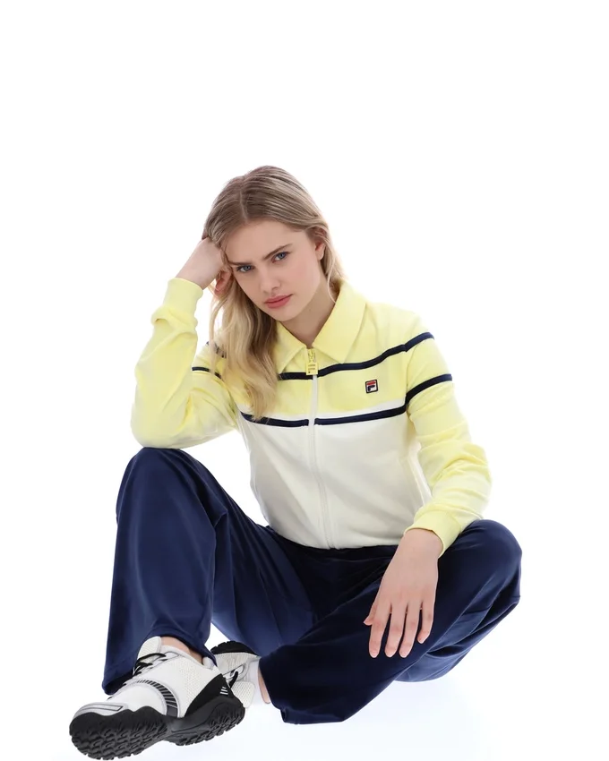 Wax Yellow Giovana Cropped Zip-Up Top