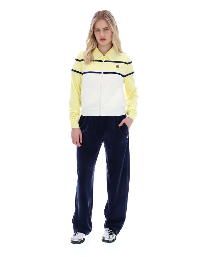 Wax Yellow Giovana Cropped Zip-Up Top