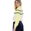 Wax Yellow Giovana Cropped Zip-Up Top