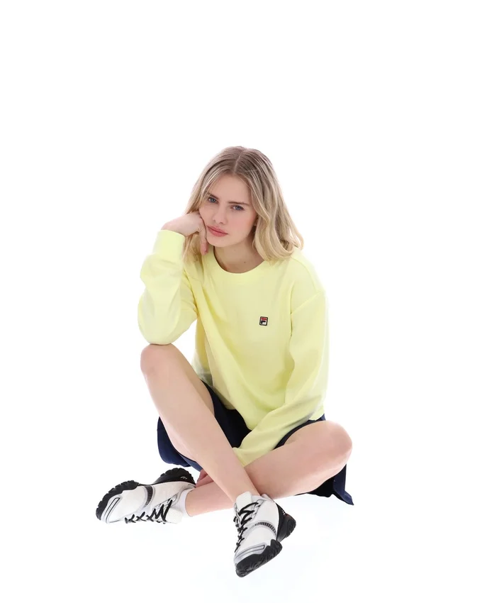 Wax Yellow Sestri Wide Crew Neck Sweatshirt