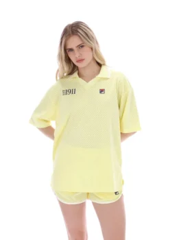 Wax Yellow Vernazza Football Collar Tee