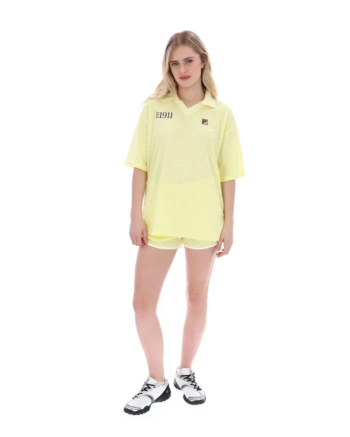 Wax Yellow Vernazza Football Collar Tee