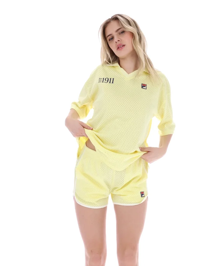 Wax Yellow Vernazza Football Collar Tee
