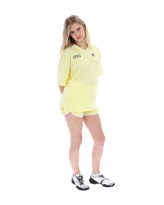 Wax Yellow Vernazza Football Collar Tee