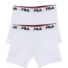 White 2 Pack Mens Mid Rise Boxers