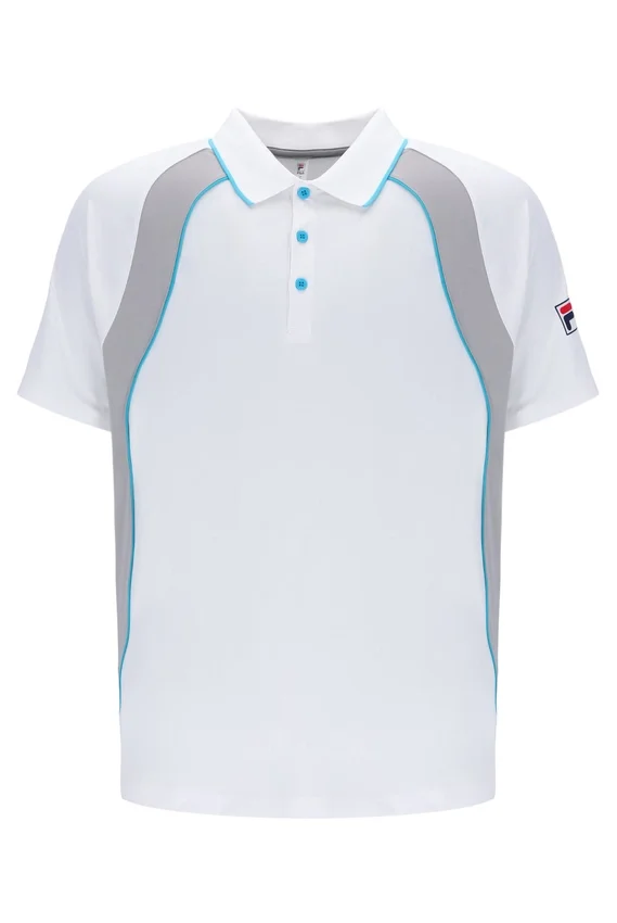 White Backspin Tennis Short Sleeve Polo
