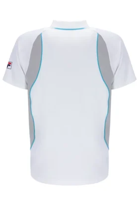 White Backspin Tennis Short Sleeve Polo