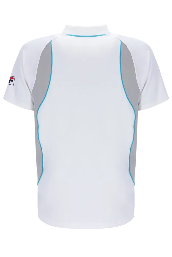 White Backspin Tennis Short Sleeve Polo