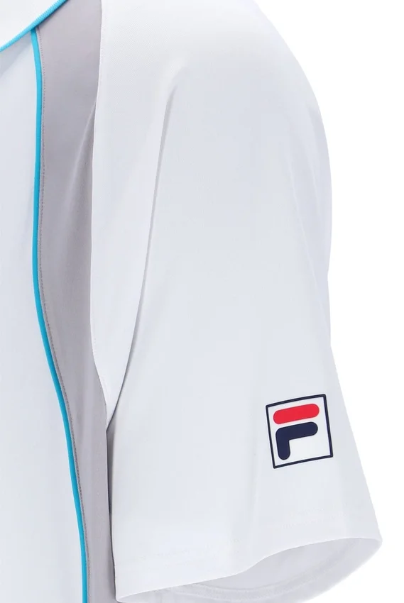 White Backspin Tennis Short Sleeve Polo