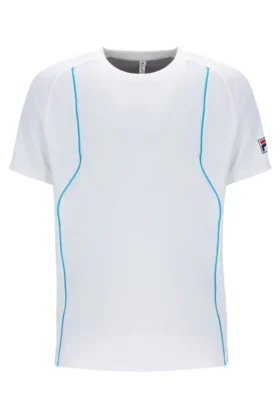 White Backspin Tennis Short Sleeve Top