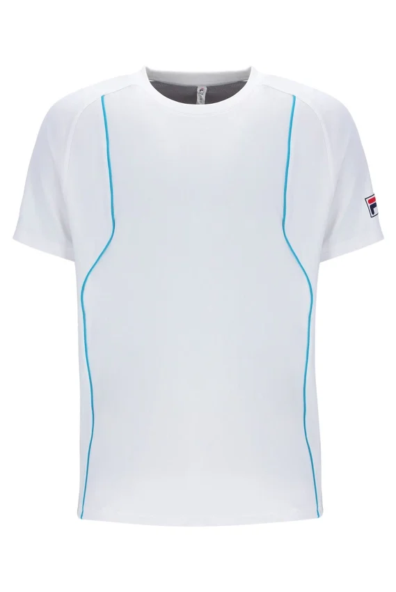 White Backspin Tennis Short Sleeve Top