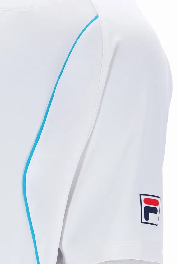 White Backspin Tennis Short Sleeve Top