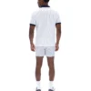 White BB1 Classic Vintage Striped Polo