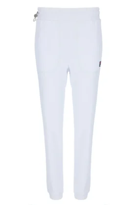 White Contrast Stitch Unisex Sweatpants