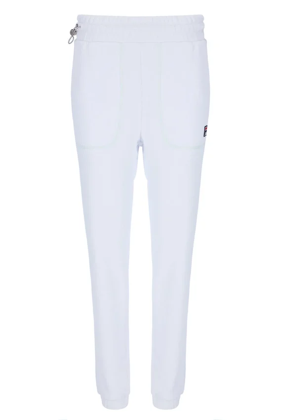 White Contrast Stitch Unisex Sweatpants