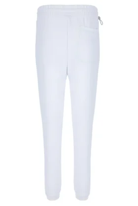 White Contrast Stitch Unisex Sweatpants