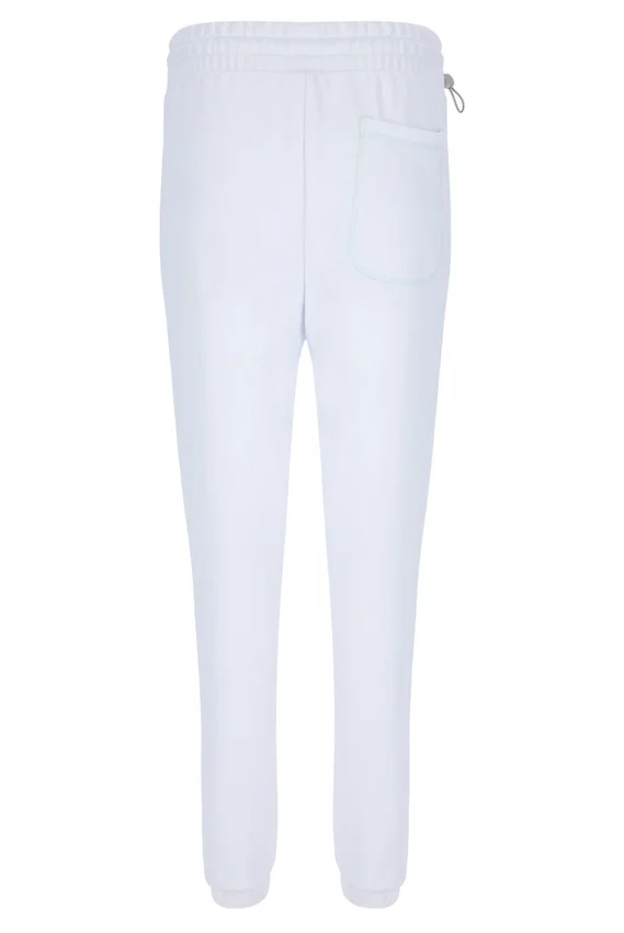 White Contrast Stitch Unisex Sweatpants