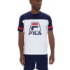 White Damon Cut and Sew Tee