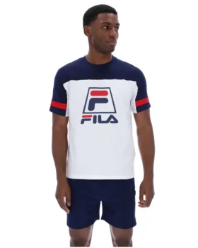 White Damon Cut and Sew Tee