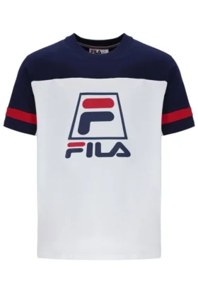 White Damon Cut and Sew Tee