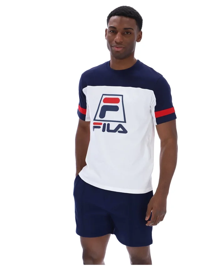 White Damon Cut and Sew Tee