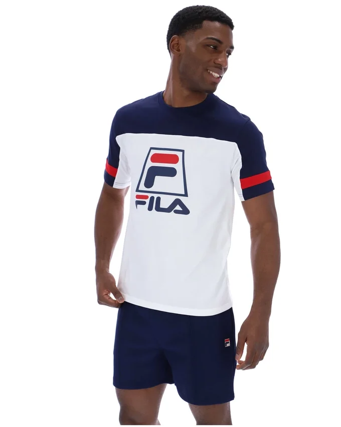 White Damon Cut and Sew Tee