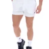 White High Tide Terry Pocket Stripe Shorts