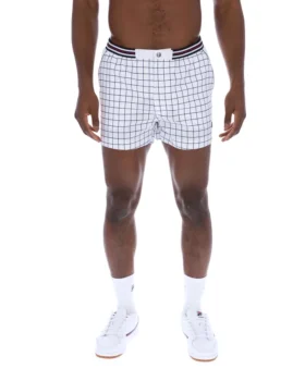 White High Tide Terry Pocket Stripe Shorts