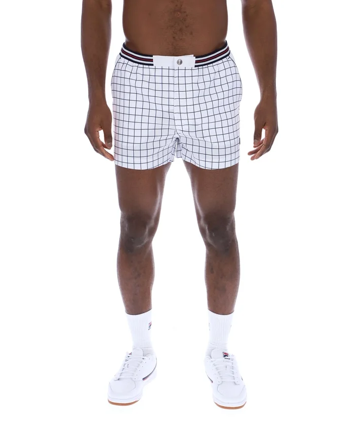 White High Tide Terry Pocket Stripe Shorts
