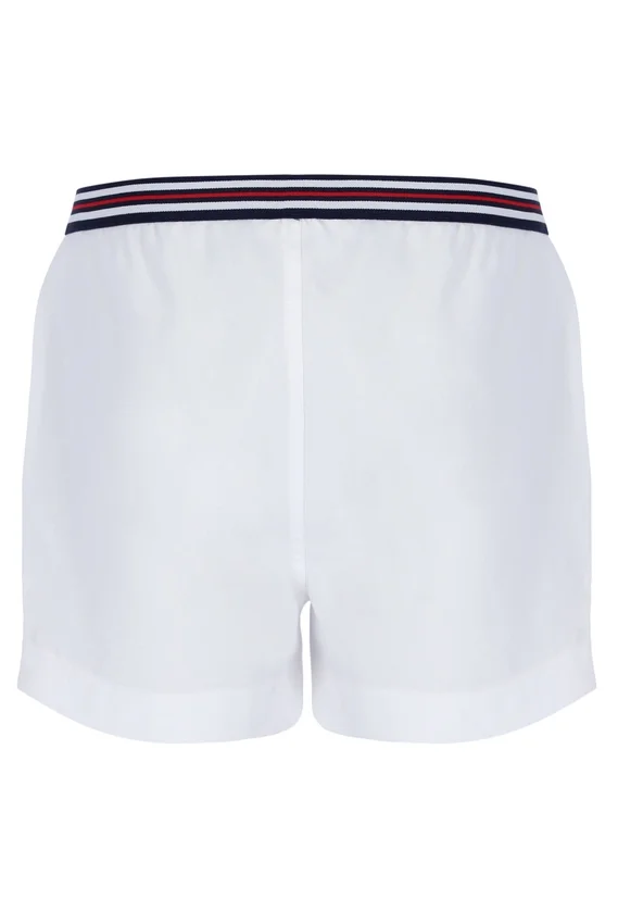 White High Tide Terry Pocket Stripe Shorts