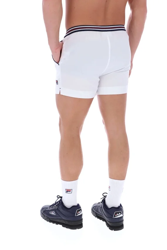 White High Tide Terry Pocket Stripe Shorts
