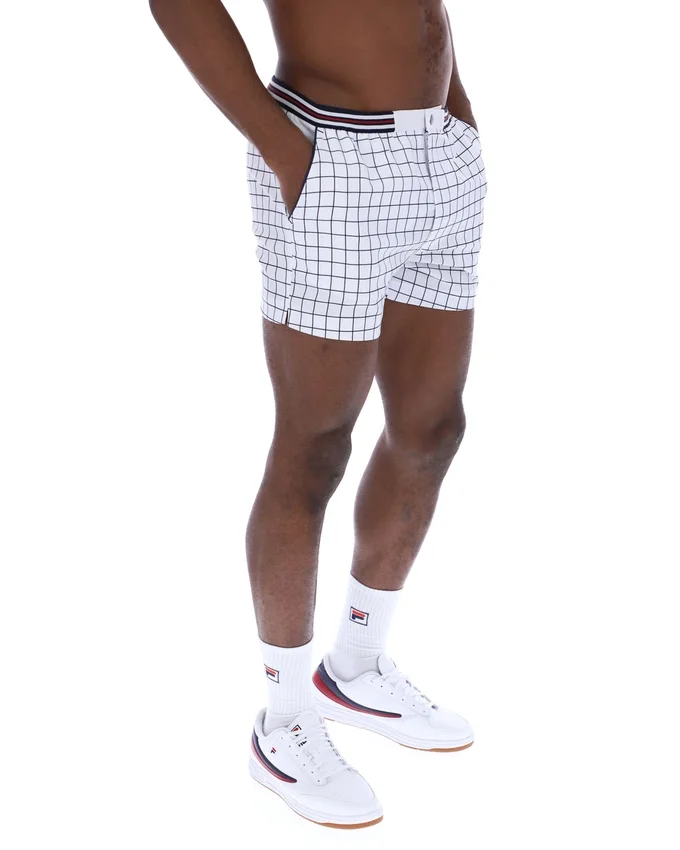 White High Tide Terry Pocket Stripe Shorts