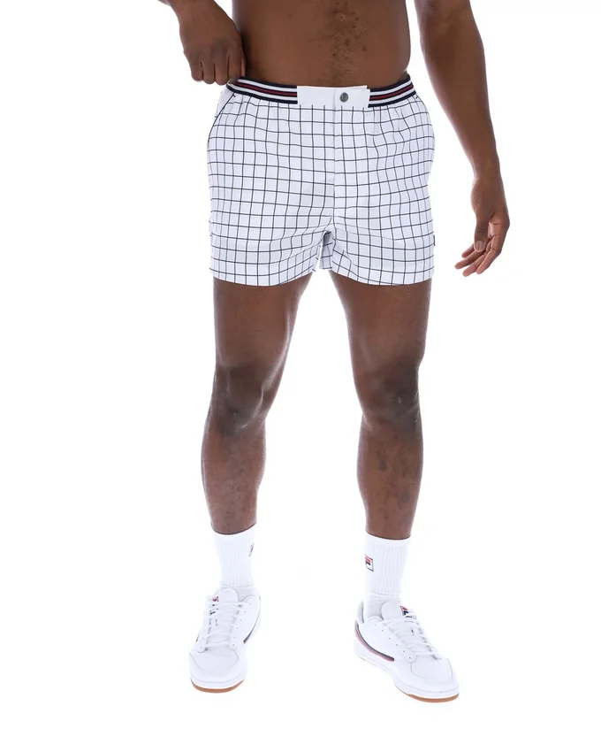 White High Tide Terry Pocket Stripe Shorts