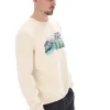 White Len Graphic Crew Sweatshirt