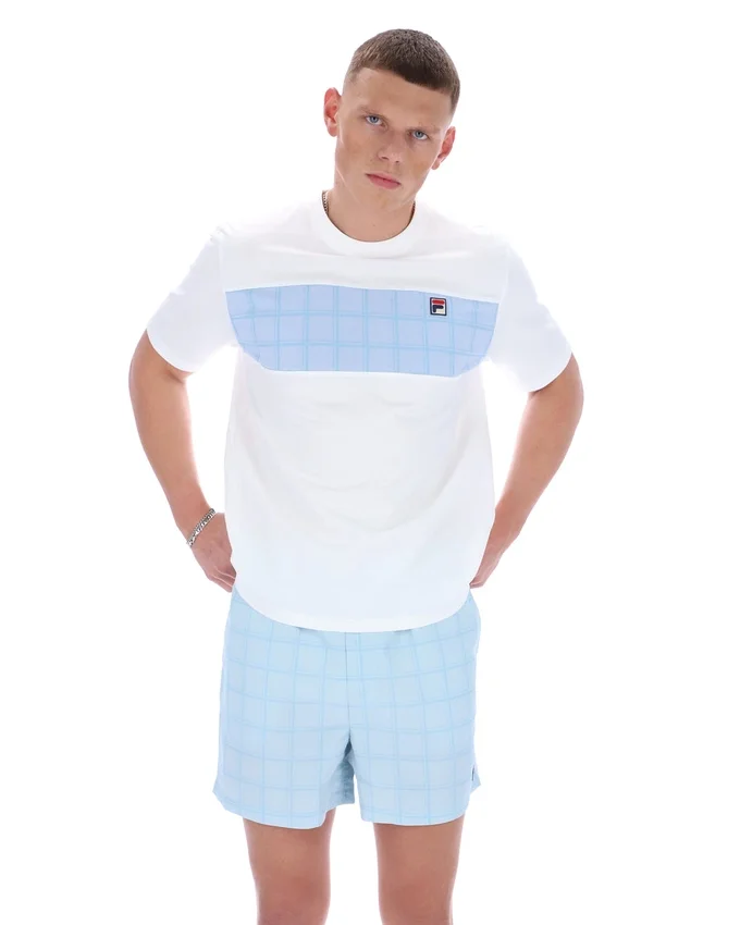 White Mano Cut and Sew Panel Tee