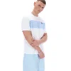 White Mano Cut and Sew Panel Tee