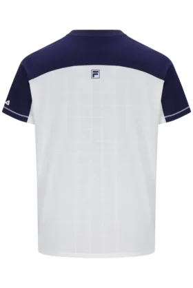 White Men’s Henry Neck Tennis T-Shirt