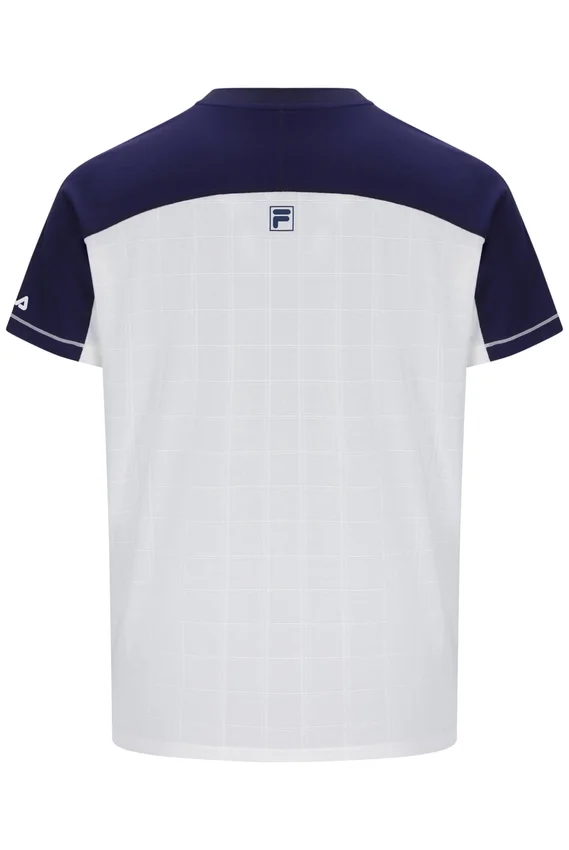 White Men’s Henry Neck Tennis T-Shirt