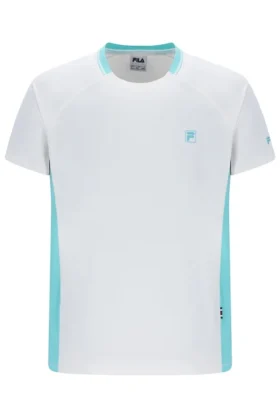 White Men’s Round Neck Tennis T-Shirt
