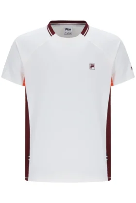 White Men’s Round Neck Tennis T-Shirt