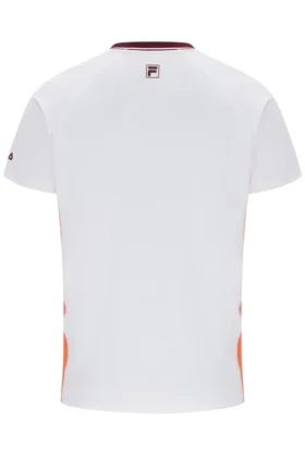 White Men’s Round Neck Tennis T-Shirt
