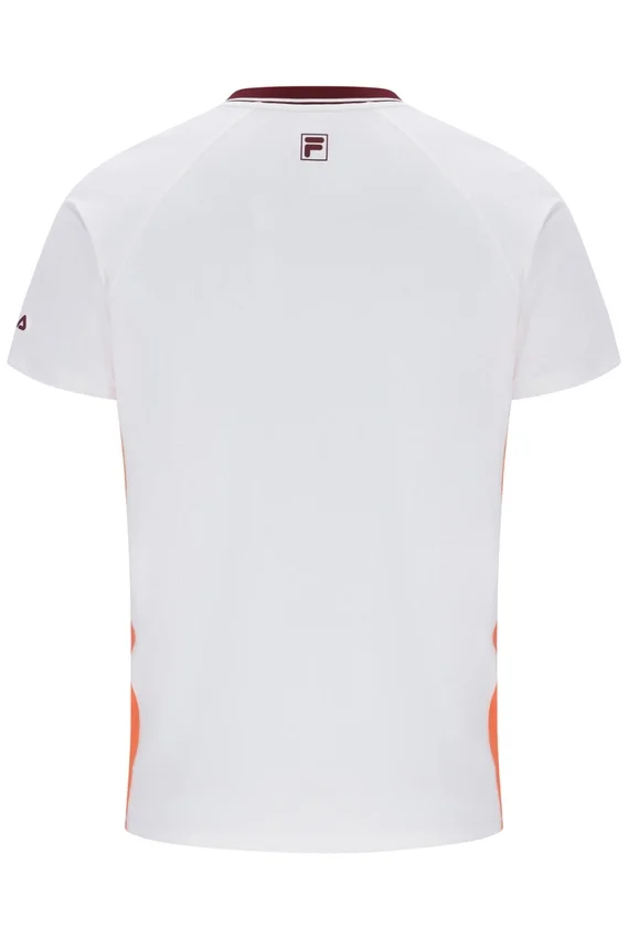White Men’s Round Neck Tennis T-Shirt
