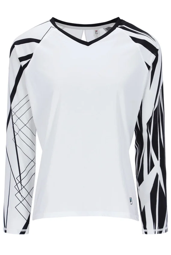 White Pro Tennis Long Sleeved Top
