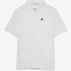 White Short Sleeve Tennis Polo