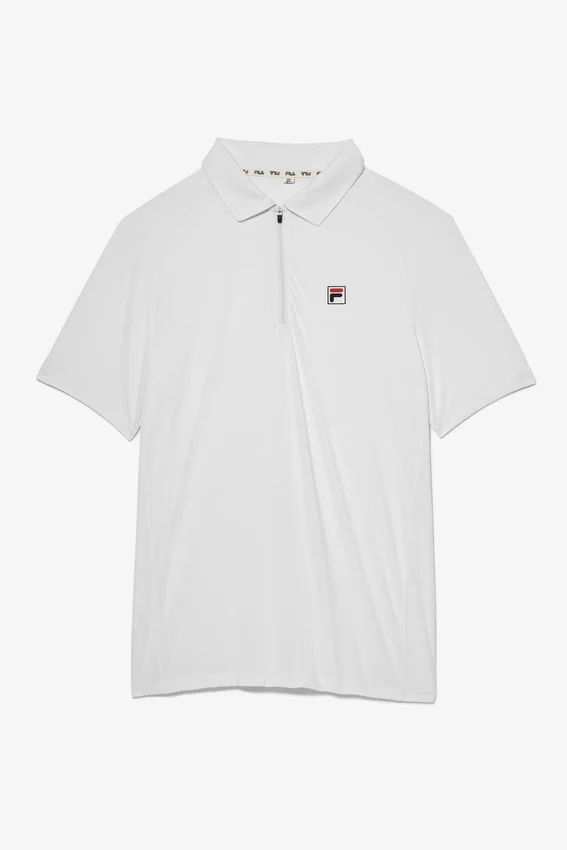 White Short Sleeve Tennis Polo