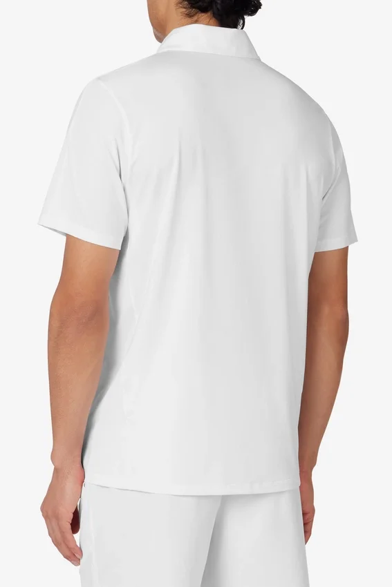 White Short Sleeve Tennis Polo