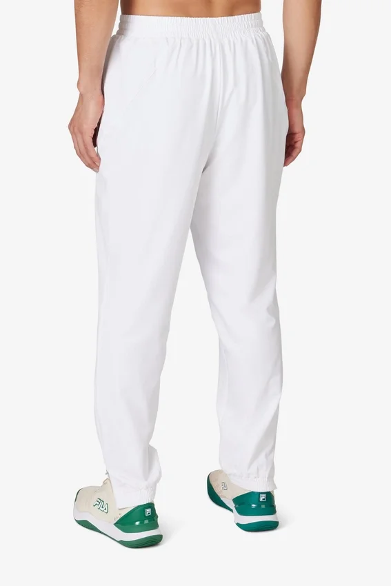 White Tennis Court Track Pant